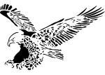 Schablone fliegender Adler II DIN A 4